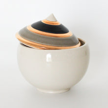 White/Grey/Black Lidded Vessel