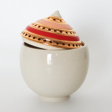 White/Vermillion/Peach Incense Burner