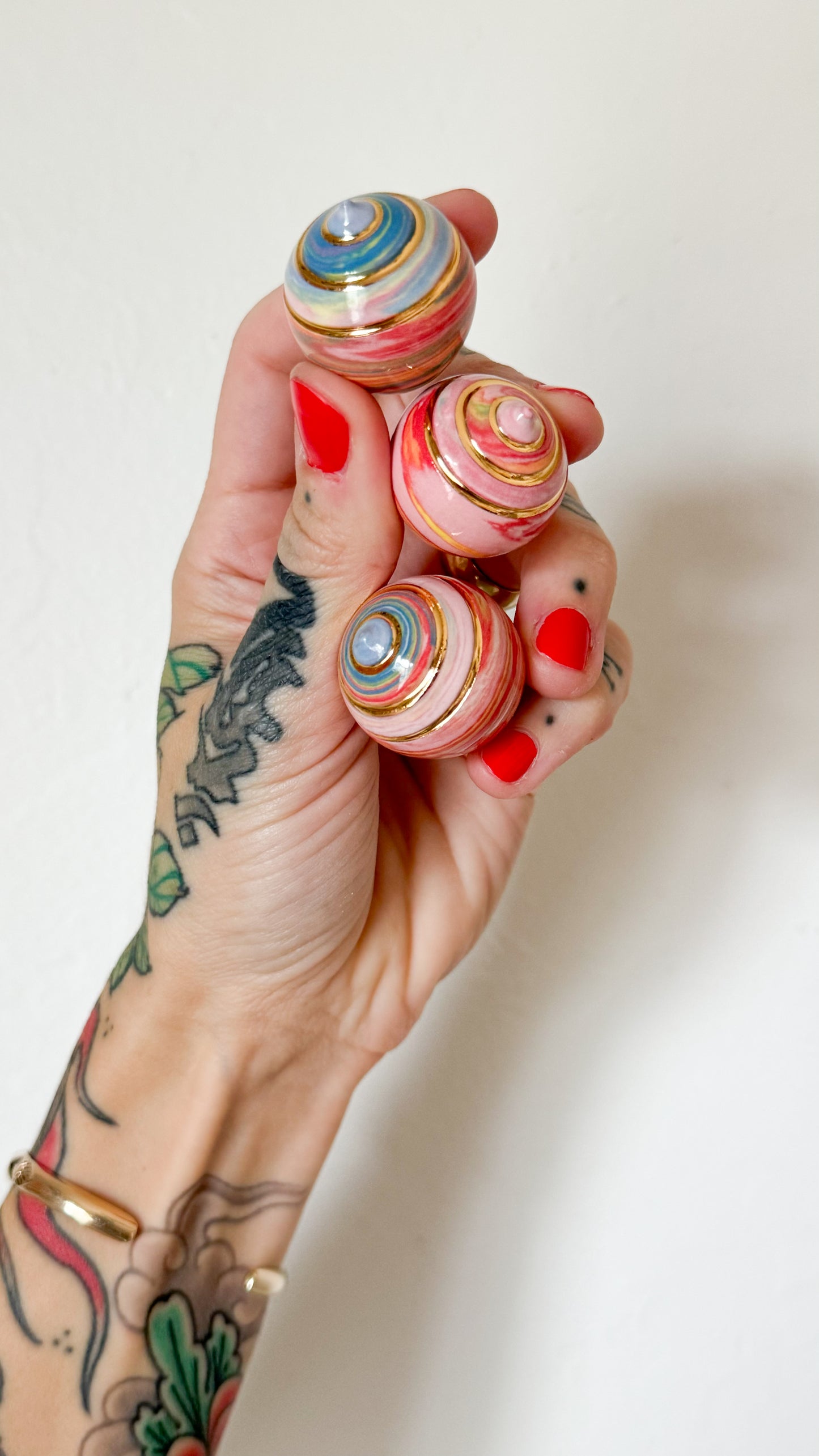 Marbled Psychedelic Swirl Mini Trio 2