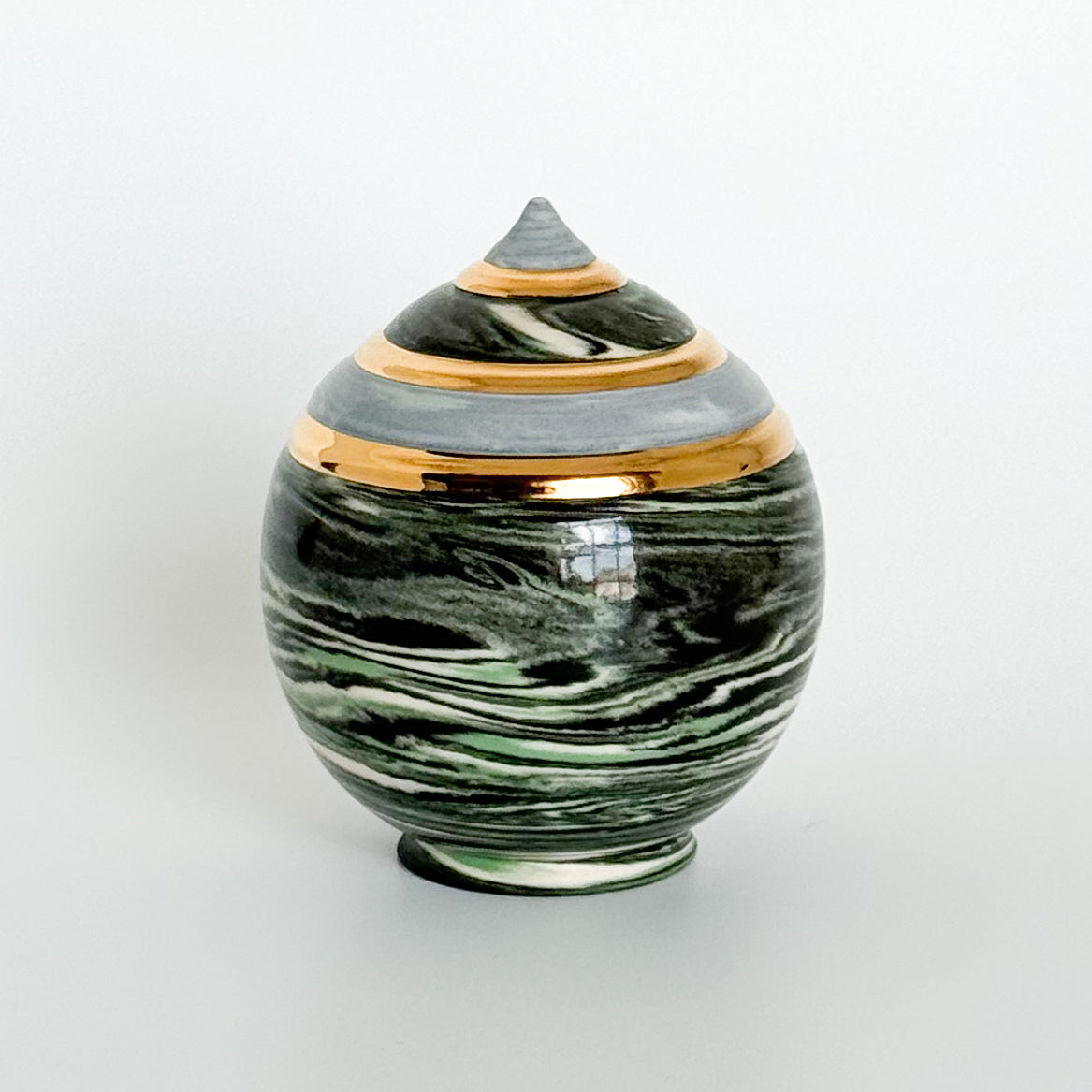 Marbled Green Swirl Statuette 2