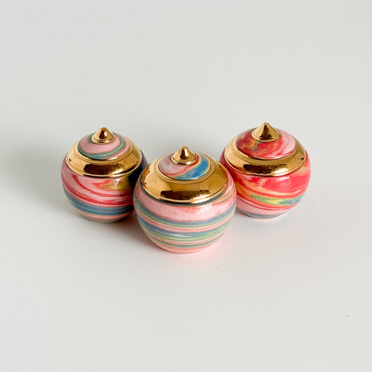 Marbled Psychedelic Swirl Mini Trio 1